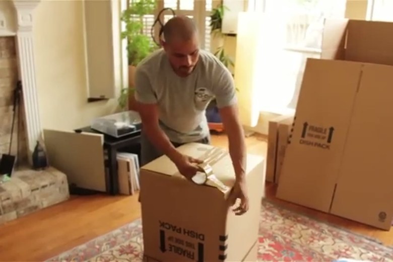 Packing a dish box with care